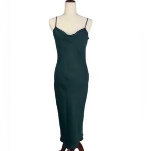 Banana Republic Emerald Green Adjustable Strap Dress